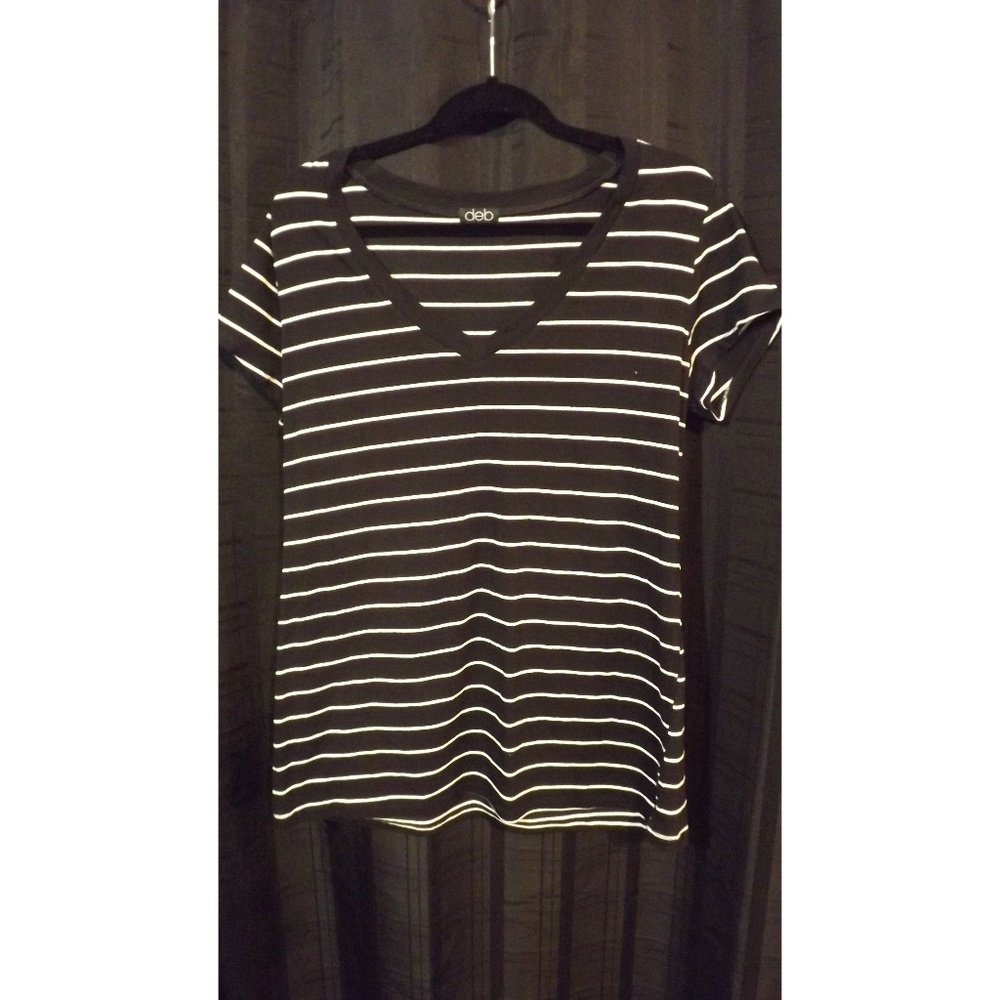 Black and White Striped Tee